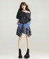 Layered Collar Contrast Top